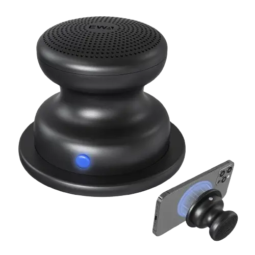 EWA A117 Mini Portable Magnetic Stand Subwoofer Metal Bluetooth Speaker