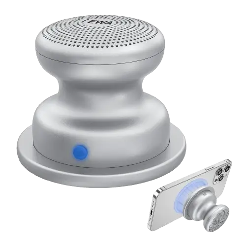 EWA A117 Mini Portable Magnetic Stand Subwoofer Metal Bluetooth Speaker
