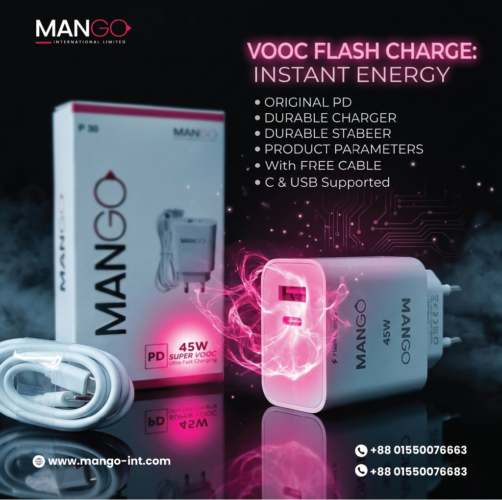 Mango P30 Super Vooc ultra Fast Charger 45W - Image 3